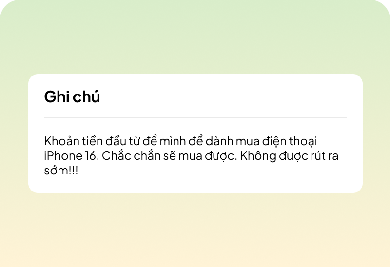 Tự lên ghi chú nhắc nhở